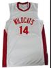 Boriz Zac E Troy Bolton 14 East High School Wildcats White Basketball Jersey (42) view 2