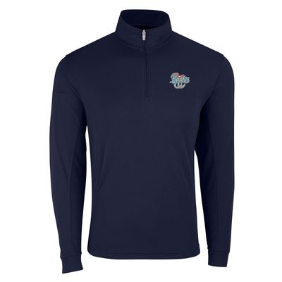 Vantage Apparel Minor League Baseball Corpus Christi Hooks 1/4-Zip Tech Pullover, Navy, 3XL