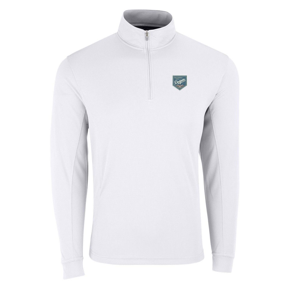 Vantage Apparel Minor League Baseball Oklahoma City Dodgers 1/4-Zip Tech Pullover, White, 2XL