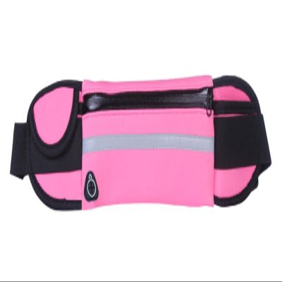 Elonglin Unisex Running Belt Waist Pack Belt Fitness Belts Waterproof Sweat-Resistant for Mobile Phone 4-6 inch Zipped Headphone Hole Traveling Hiking Jogging Walking Gym Yoga Cycling Money Belt Pink