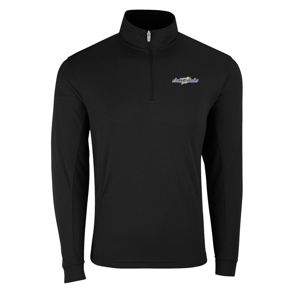 Vantage Apparel Minor League Baseball Omaha Storm Chasers 1/4-Zip Tech Pullover, Black, Small