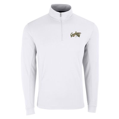 Vantage Apparel Minor League Baseball Greensboro Grasshoppers 1/4-Zip Tech Pullover, White, 2XL