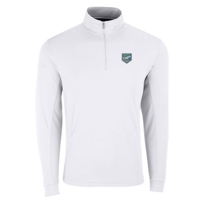 Vantage Apparel Minor League Baseball Oklahoma City Dodgers 1/4-Zip Tech Pullover, White, XL