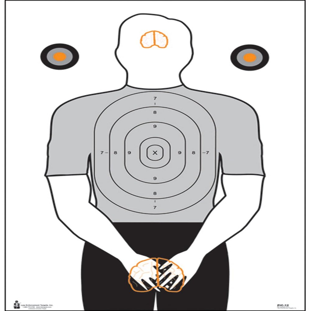 Action Target Politically Incorrect Ladies Target, Pack of 100, Black/Gray/Orange, PIC-12