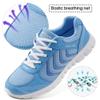 Alicegana Women's Breathable Mesh Tennis Athletic Lace up Fashion Walking Comfort Lightweight Running Sneakers Sports Shoes, Blue view 4
