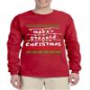 ALLNTRENDS Men's Long Sleeve Merry Strange Christmas Trendy Xmas Shirt (2XL, Red) view 1