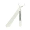 Vesuvio Napoli PreTied SKINNY Men's Neck Tie Solid CREAM Narrow Zipper Necktie view 1