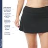 BEACH HOUSE Emma Swim Skort - Modest Plus Size Swim Skirt with Shorts, Black 24W view 2