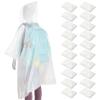 BLUE PANDA Kids Rain Poncho - Disposable Rain Ponchos for Kids - Multipack Festival Ponchos - Lightweight Compact Emergency Cover - Pack of 20, Clear, 41.7 x 29.9 in view 1