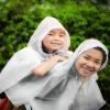 BLUE PANDA Kids Rain Poncho - Disposable Rain Ponchos for Kids - Multipack Festival Ponchos - Lightweight Compact Emergency Cover - Pack of 20, Clear, 41.7 x 29.9 in view 2