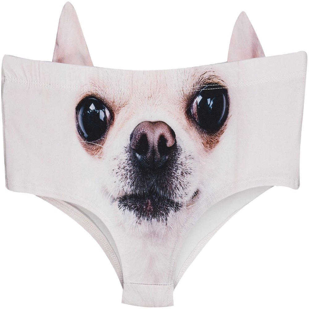 Ababalaya Womens Underwear Funny Panties For women, Gift Ideas For Her, Valentines Gifts, Chihuahua, L