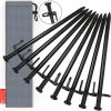 BareFour Tent Stakes Heavy Duty, 8-Inch Camping Stakes, Forged Steel Tent Pegs Unbreakable and Inflexible - Available in Rocky Place Dessert Snowfield and Grassland (8 Pack 8 Inch) view 2