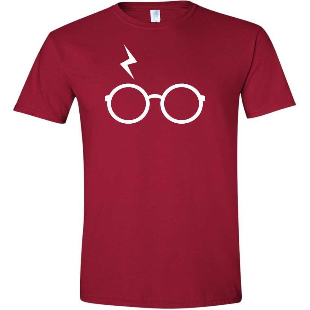 Cool Harry Potter Glasses Lightning Bolt Super Soft Unisex T-Shirt (Cardinal Red, Medium)