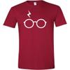 Cool Harry Potter Glasses Lightning Bolt Super Soft Unisex T-Shirt (Cardinal Red, Medium) view 1