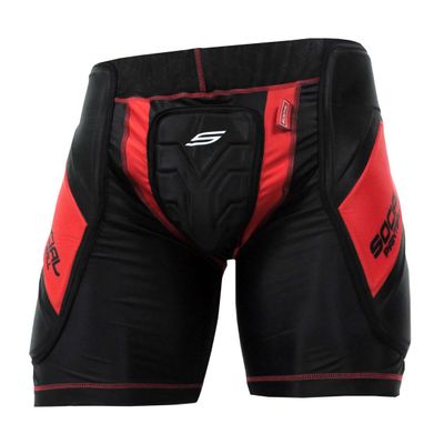 Social Paintball Grit Slider Shorts, Black Red (Small)