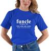 Go All Out Small Royal Blue Adult Funcle Funny Uncle T-Shirt view 3