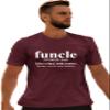 Go All Out X-Large Maroon Adult Funcle Funny Uncle T-Shirt view 1