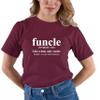 Go All Out X-Large Maroon Adult Funcle Funny Uncle T-Shirt view 3