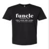 3X-Large Black Mens Funcle Funny Uncle Deluxe Soft T-Shirt view 2