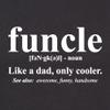 3X-Large Black Mens Funcle Funny Uncle Deluxe Soft T-Shirt view 3