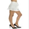 NIX & NOX Women's Basic Solid Flared Mini Skater Skirt (Large, Ivory) view 2