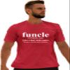 Go All Out Small Red Adult Funcle Funny Uncle T-Shirt view 1