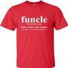 Go All Out Small Red Adult Funcle Funny Uncle T-Shirt view 2