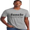 3X-Large Dark Heather Gray Mens Funcle Funny Uncle Deluxe Soft T-Shirt view 1