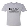 3X-Large Dark Heather Gray Mens Funcle Funny Uncle Deluxe Soft T-Shirt view 2