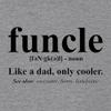 3X-Large Dark Heather Gray Mens Funcle Funny Uncle Deluxe Soft T-Shirt view 3