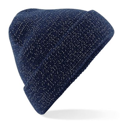 Beechfield Unisex Reflective Beanie (One size) (French Navy)