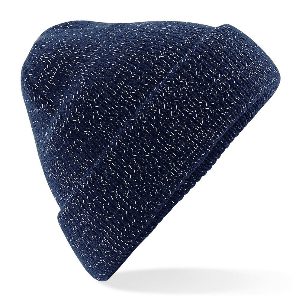 Beechfield Unisex Reflective Beanie (One size) (French Navy)