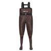 Duck and Fish Brown Chest Wader Cleated Boot Foot with Waist Belt (13 M US Men) view 1