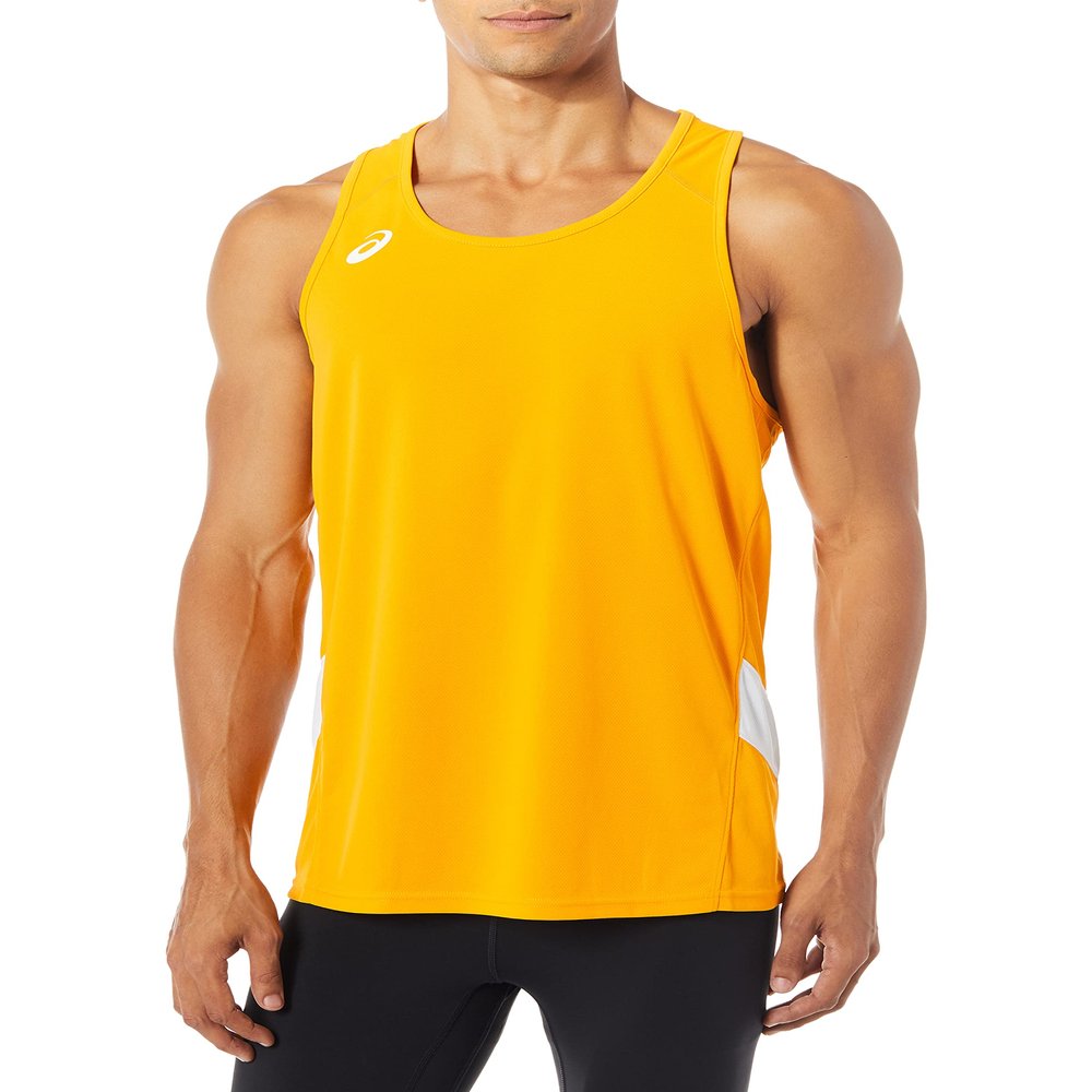 ASICS Team Sweep Singlet, Gold/White, 3X-Large
