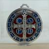 Silver Plated Medallion Saint Benedict of Nursia - Diameter inch 4,9 view 3