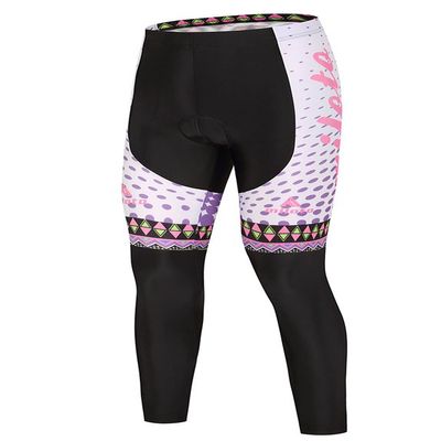 Uriah Women's Cycling Pants 3D Gel Padded Reflective Purple Crystal Size L(CN)