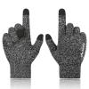 Achiou Winter Gloves, Glove for Men Women, Upgraded Touch Screen Texting Warm Running with Thermal Soft Knit Lining view 1