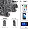 Achiou Winter Gloves, Glove for Men Women, Upgraded Touch Screen Texting Warm Running with Thermal Soft Knit Lining view 2