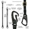 Fusion Climb Tactical Edition Kids Commercial Zip Line Kit Harness/Dual Lanyard/Trolley/Helmet Bundle FTK-K-HLLTH-08 view 3