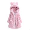 Winter Coat For Toddler Girls Faux Fur Rabbit Ears Winter Coat For Baby Girl (Pink, 4T) view 1
