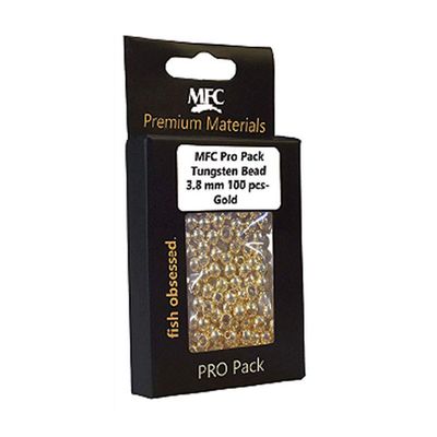 Montana Fly Company (MFC) Pro Pack Tungsten Bead 3.8mm 100 pcs - Gold