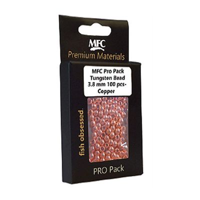 Montana Fly Company (MFC) Pro Pack Tungsten Bead 3.8mm 100 pcs - Copper