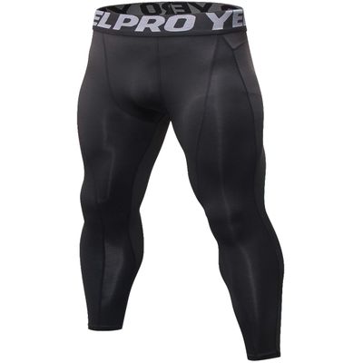 Yuerlian Men's Compression Pants Baselayer Cool Dry Sports Tights Leggings Running Tights 1 Pack Black