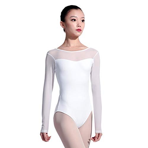 117141004 Women Mesh Long sleeve Ballet Dance Gymnastics Leotards For Girls