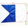 Dovewill Alpha Flag with Metal Grommets 20" x 14" (50 x 35 cm), White & Blue Scuba Dive Boat Flag view 2