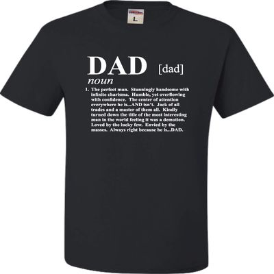 Go All Out XXXXX-Large Black Adult Definition of Dad Funny Father's Day T-Shirt