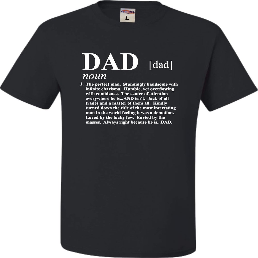Go All Out XXXXX-Large Black Adult Definition of Dad Funny Father's Day T-Shirt