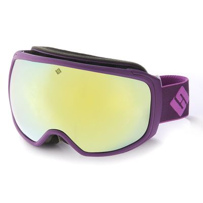 Horvath Adult Ski Goggles Snowboard Snowmobile 100% UV Protective Anti-Fog Scratch Resistant Double Layer Color Optimized ZEISS Lens (Purple Frame Yellow Lens)