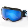 Horvath Adult Ski Goggles Snowboard Snowmobile 100% UV Protective Anti-Fog Scratch Resistant Double Layer Color Optimized ZEISS Lens (Matte Black Frame Blue Lens) view 1