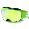 Horvath Adult Ski Goggles Snowboard Snowmobile 100% UV Protective Anti-Fog Scratch Resistant Double Layer Color Optimized ZEISS Lens (Lime Frame Silver Lens) view 1